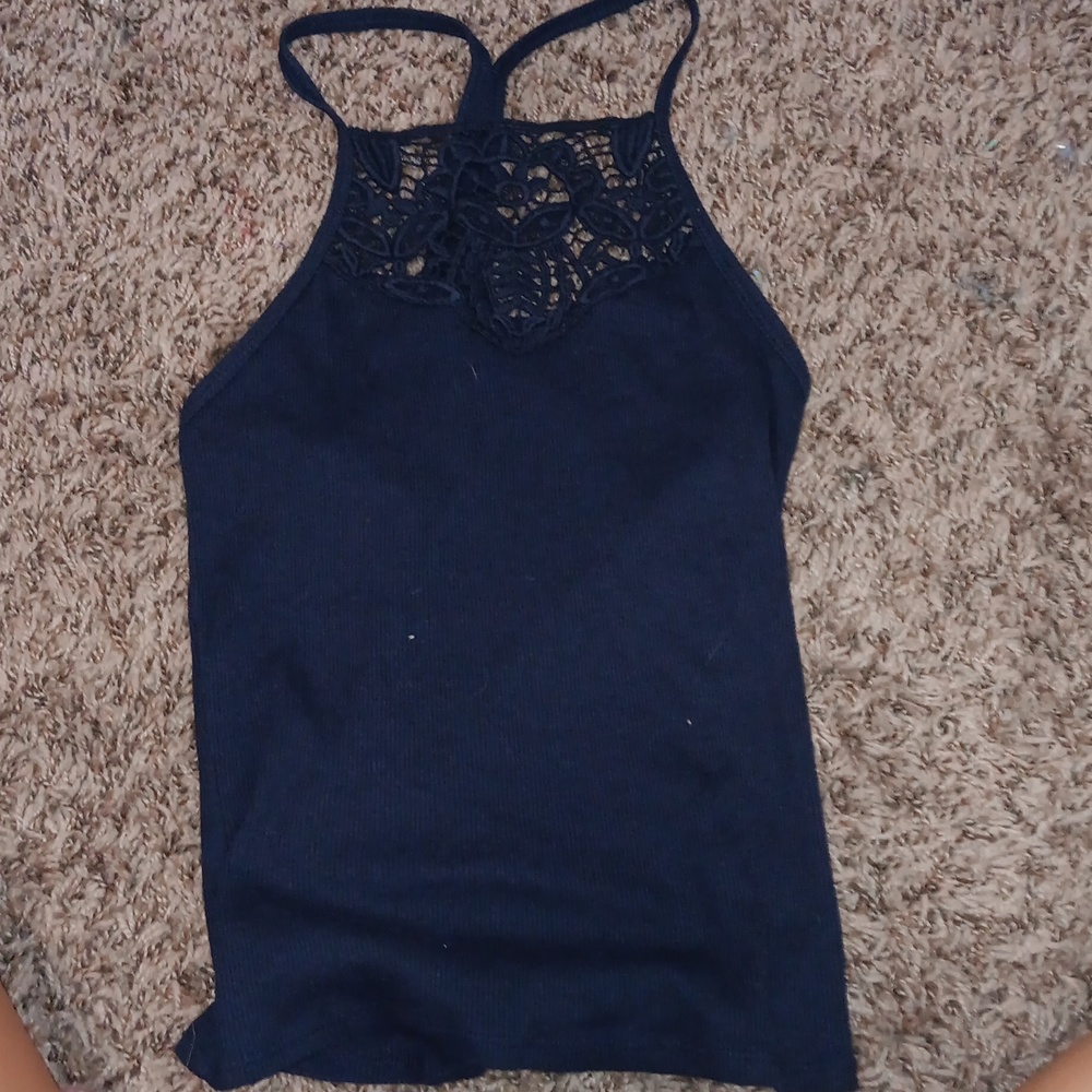 A blue navy tank top